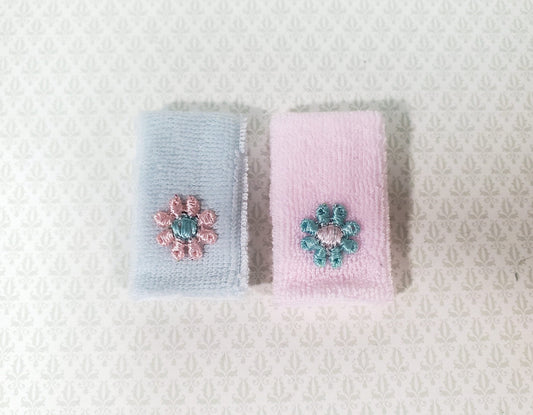 Dollhouse Towels Pink & Blue Set of 2 1:12 Scale Miniature Bathroom Accessories Decor - Miniature Crush