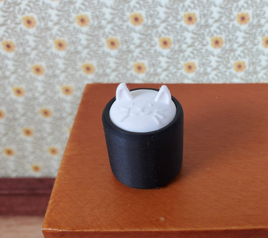 Dollhouse Treat Cannister Jar Kitty Cat Face Opens 1:12 Scale Miniature - Miniature Crush