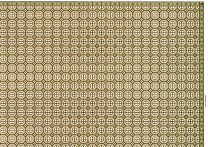 Dollhouse Victorian Tile Flooring Paper Sheet Brown & Green 1:12 Scale Miniature - Miniature Crush
