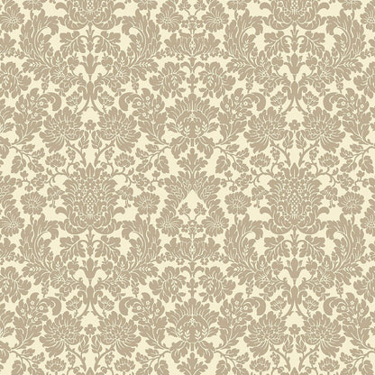 Dollhouse Wallpaper Berkshire Damask Clay on Cream Bradbury & Bradbury 1:12 Scale - Miniature Crush