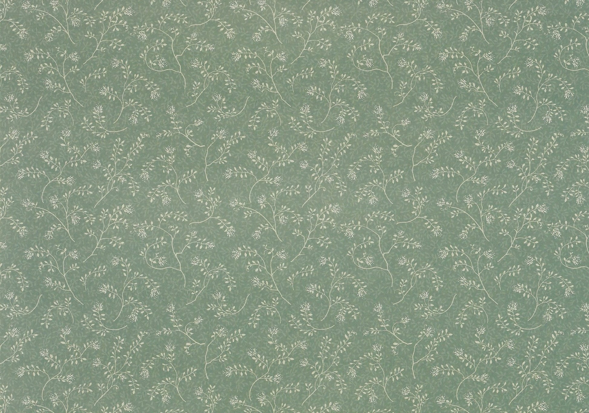 Dollhouse Wallpaper Brodnax Dark Green Vines Leaves "Midnight Garden" 1:12 Scale Miniature - Miniature Crush