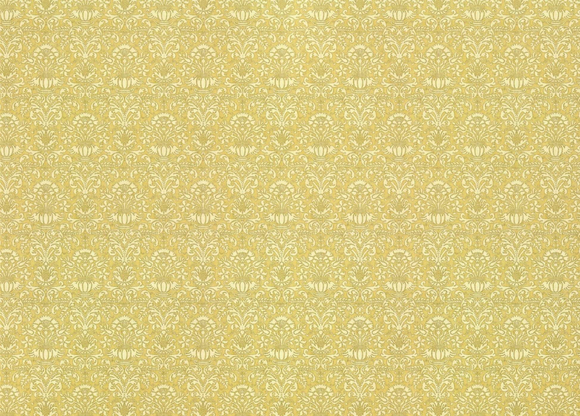 Dollhouse Wallpaper Damask Dark Gold/Beige Victorian 1:12 Scale Itsy Bitsy Miniatures - Miniature Crush