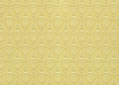 Dollhouse Wallpaper Damask Dark Gold/Beige Victorian 1:12 Scale Itsy Bitsy Miniatures - Miniature Crush
