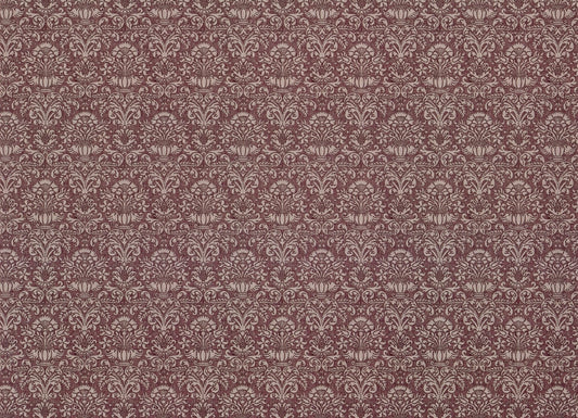 Dollhouse Wallpaper Damask Plum Burgundy Victorian 1:12 Scale Itsy Bitsy Miniatures - Miniature Crush