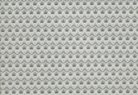 Dollhouse Wallpaper Embossed 3 Pieces Art Deco Silver Gray 20.5 "x 10.5" 1:12 Scale - Miniature Crush