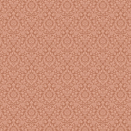 Dollhouse Wallpaper Essex Damask Red/Rust Bradbury & Bradbury 1:12 Scale - Miniature Crush