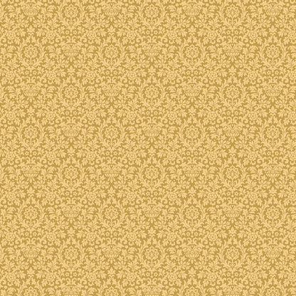 Dollhouse Wallpaper Essex Damask Yellow + Beige Bradbury & Bradbury 1:12 Scale - Miniature Crush