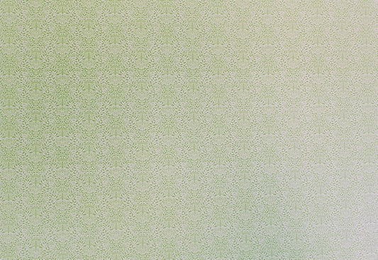 Dollhouse Wallpaper Green and Cream Leaves Branches "Acorn" 1:12 Scale Miniature - Miniature Crush
