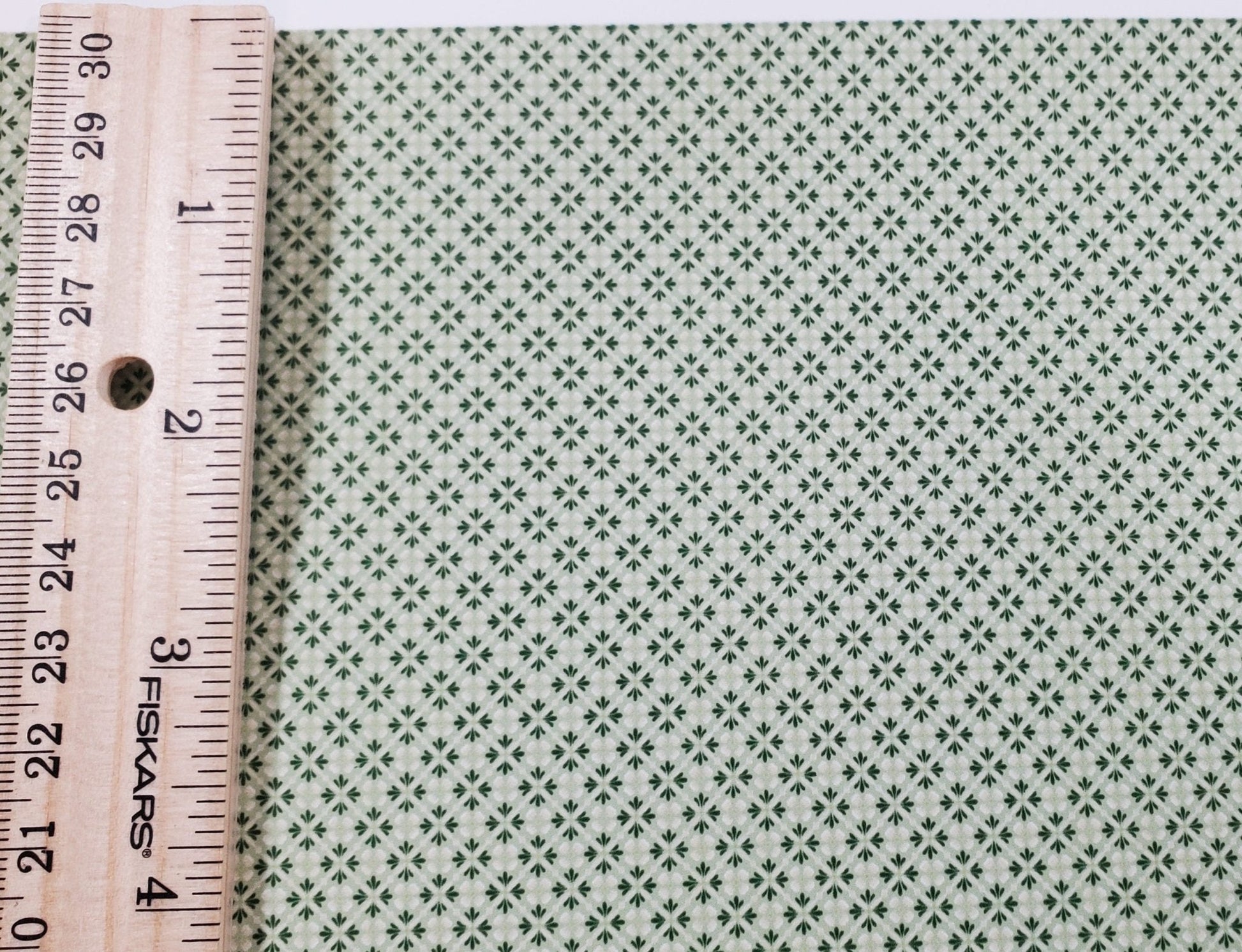 Dollhouse Wallpaper Green Geometric Bradbury & Bradbury 1:12 Scale Miniatures - Miniature Crush