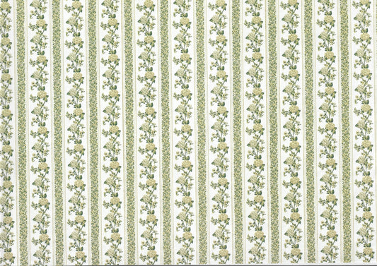 Dollhouse Wallpaper Hydrangeas Green 3 Sheets MiniGraphics "Kismet Stripe" 1:12 Scale - Miniature Crush
