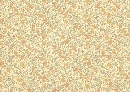Dollhouse Wallpaper Jackson's Miniatures "Birds & Berries" 1:12 Scale Victorian Art Nouveau - Miniature Crush