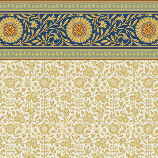 Dollhouse Wallpaper Metford Frieze Arts & Crafts Bradbury & Bradbury 1:12 Scale - Miniature Crush
