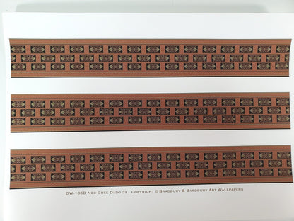 Dollhouse Wallpaper Neoclassical Revival Border Panel Bradbury & Bradbury 1:12 Scale - Miniature Crush