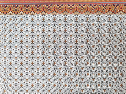 Dollhouse Wallpaper Persian Fringe with Frieze Bradbury & Bradbury 1:12 Scale - Miniature Crush