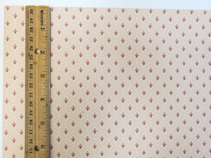 Dollhouse Wallpaper Pink Floral "Wallflowers" Design Bradbury & Bradbury 1:12 Scale - Miniature Crush