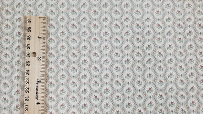 Dollhouse Wallpaper Pink Roses "Ogee Lace" 3 Pieces 1:12 Scale by MiniGraphics - Miniature Crush