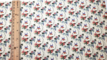 Dollhouse Wallpaper Polly's Predicament Birds Floral Bradbury & Bradbury 1:12 Scale - Miniature Crush