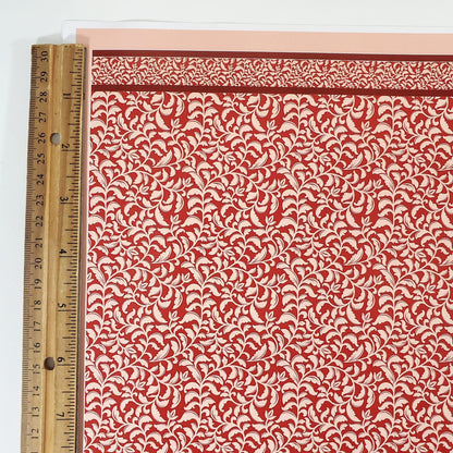 Dollhouse Wallpaper Reds Victorian Fern Leaves 1:12 Scale World Model 35602 - Miniature Crush