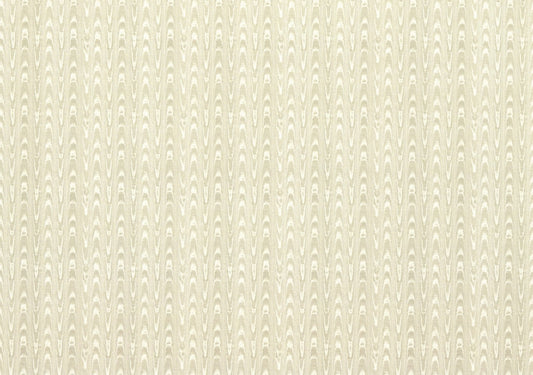 Dollhouse Wallpaper Silk Moire Beige on Cream 1:12 Scale Itsy Bitsy Miniatures - Miniature Crush