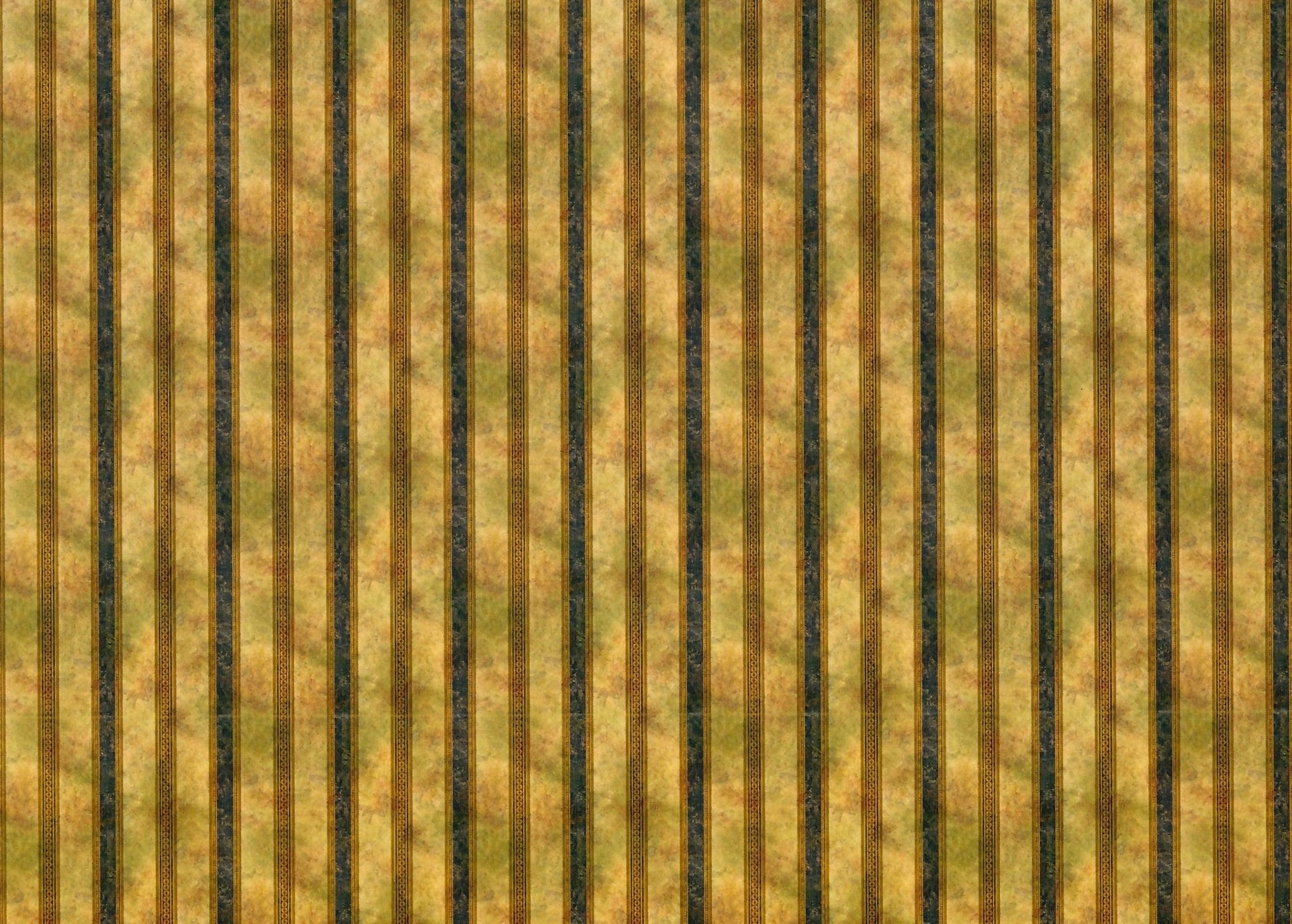 Dollhouse Wallpaper Striped Black Gold Darker 1:12 Scale Itsy Bitsy Miniatures - Miniature Crush