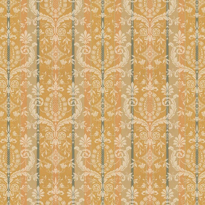 Dollhouse Wallpaper Vintage Cheltenham Damask Bradbury & Bradbury 1:12 Scale - Miniature Crush