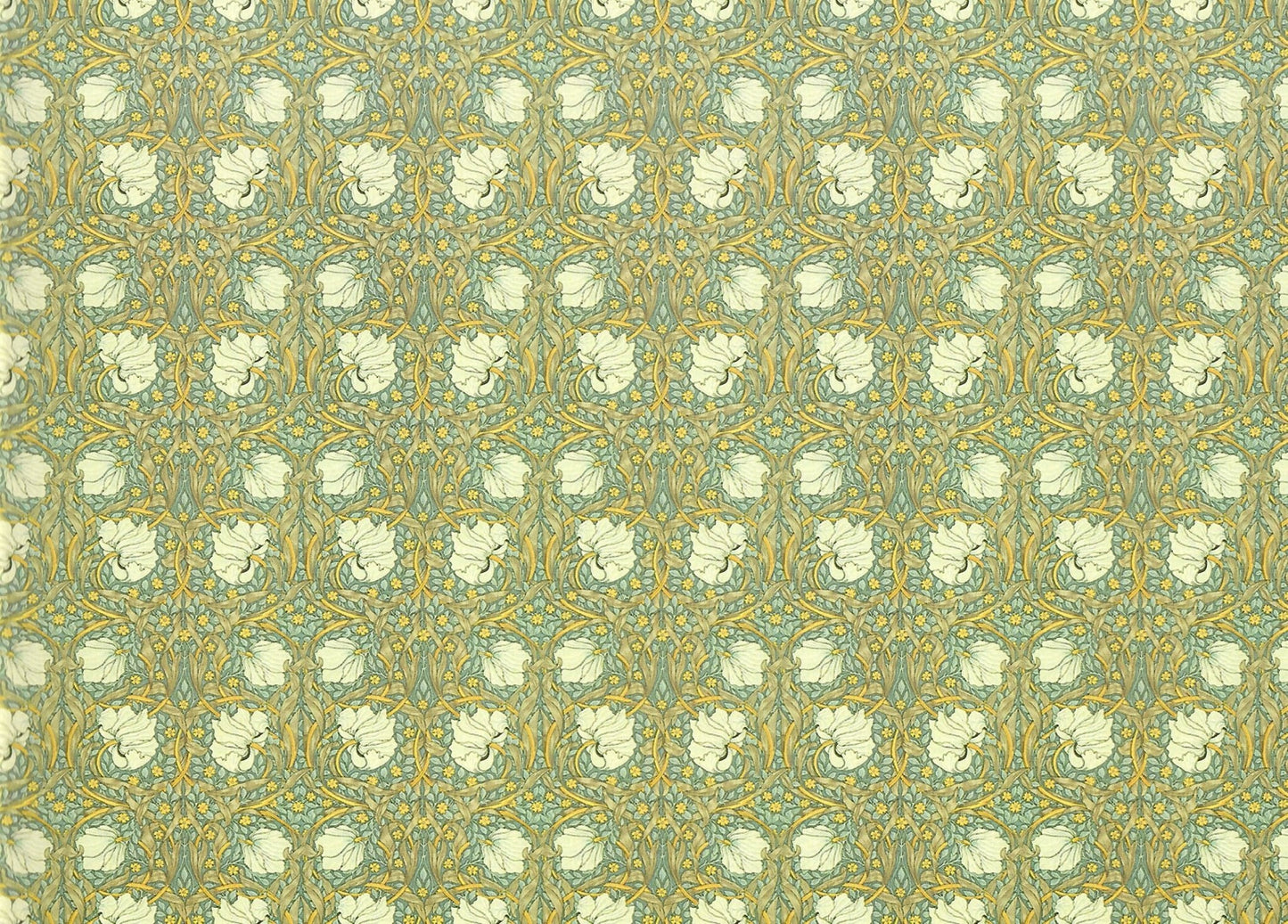 Dollhouse Wallpaper William Morris Art Nouveau Pimpernel Blue Floral 1:12 Scale Itsy Bitsy - Miniature Crush