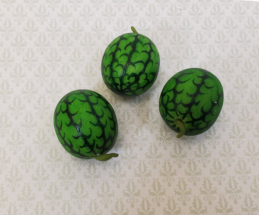 Dollhouse Watermelon 3 Pieces 1:12 Scale Miniature Kitchen Food Vegetables - Miniature Crush