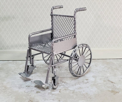 Dollhouse Wheelchair Modern Metal 1:12 Scale Miniature Accessory - Miniature Crush