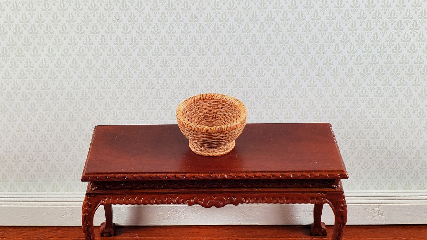 Dollhouse Wicker Style Basket Bowl Round 1:12 Scale Miniature Decor Accessories - Miniature Crush