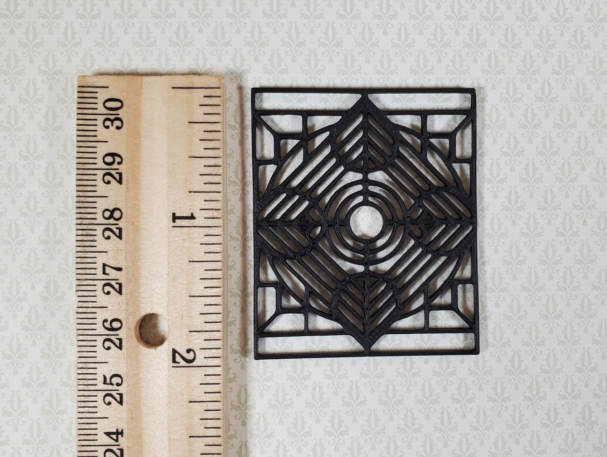 Dollhouse Window Insert Stained Glass Style 1:12 Scale Fits Houseworks 5032 - Miniature Crush