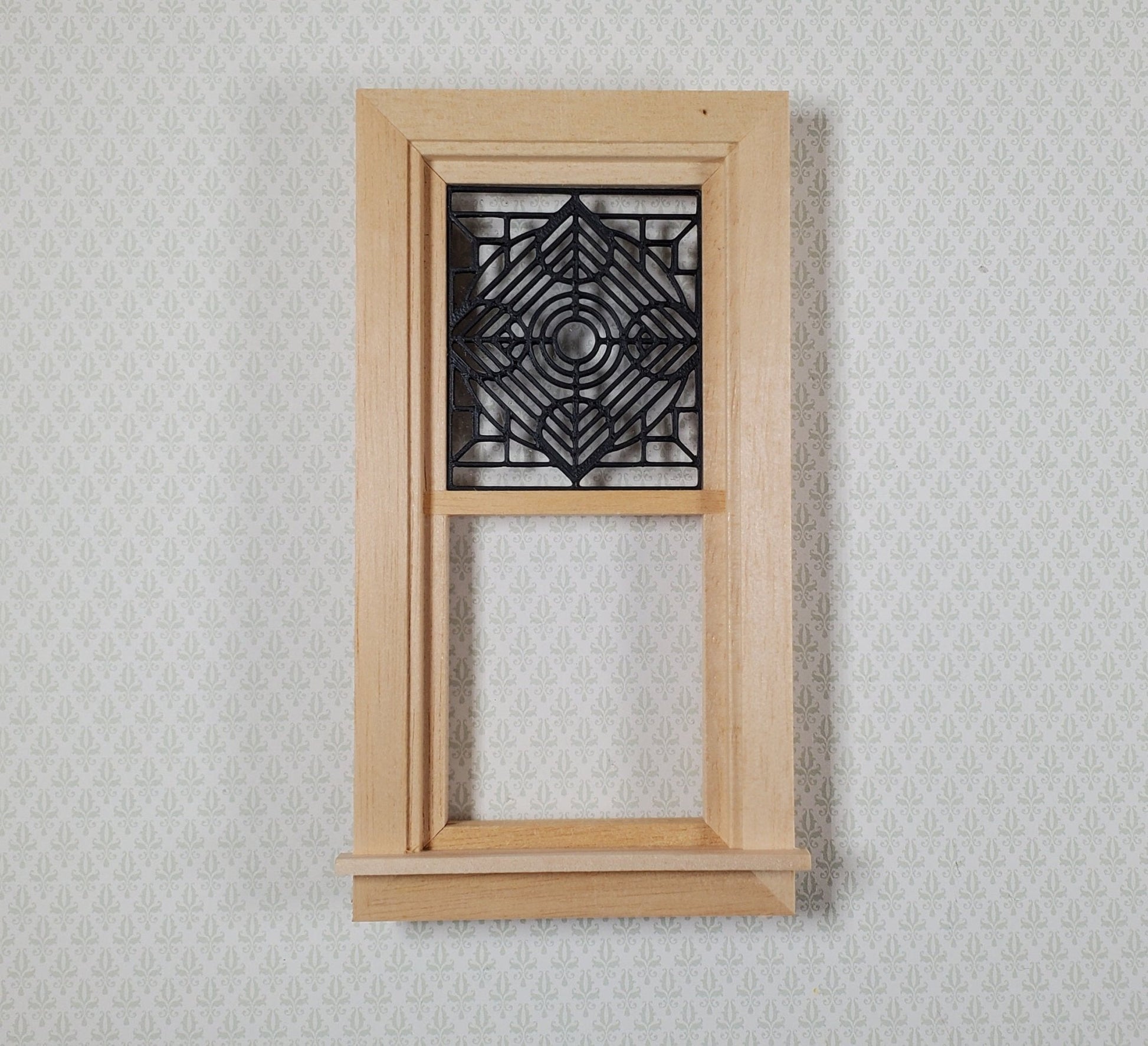 Dollhouse Window Insert Stained Glass Style 1:12 Scale Fits Houseworks 5032 - Miniature Crush