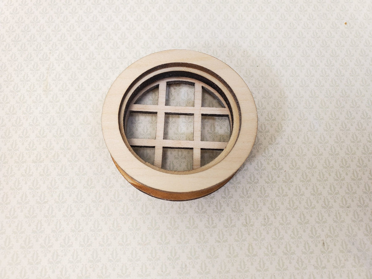 Miniature Round Window Dollhouse Window Round Port Hole Style Wood with Acrylic 1:12 Scale ...