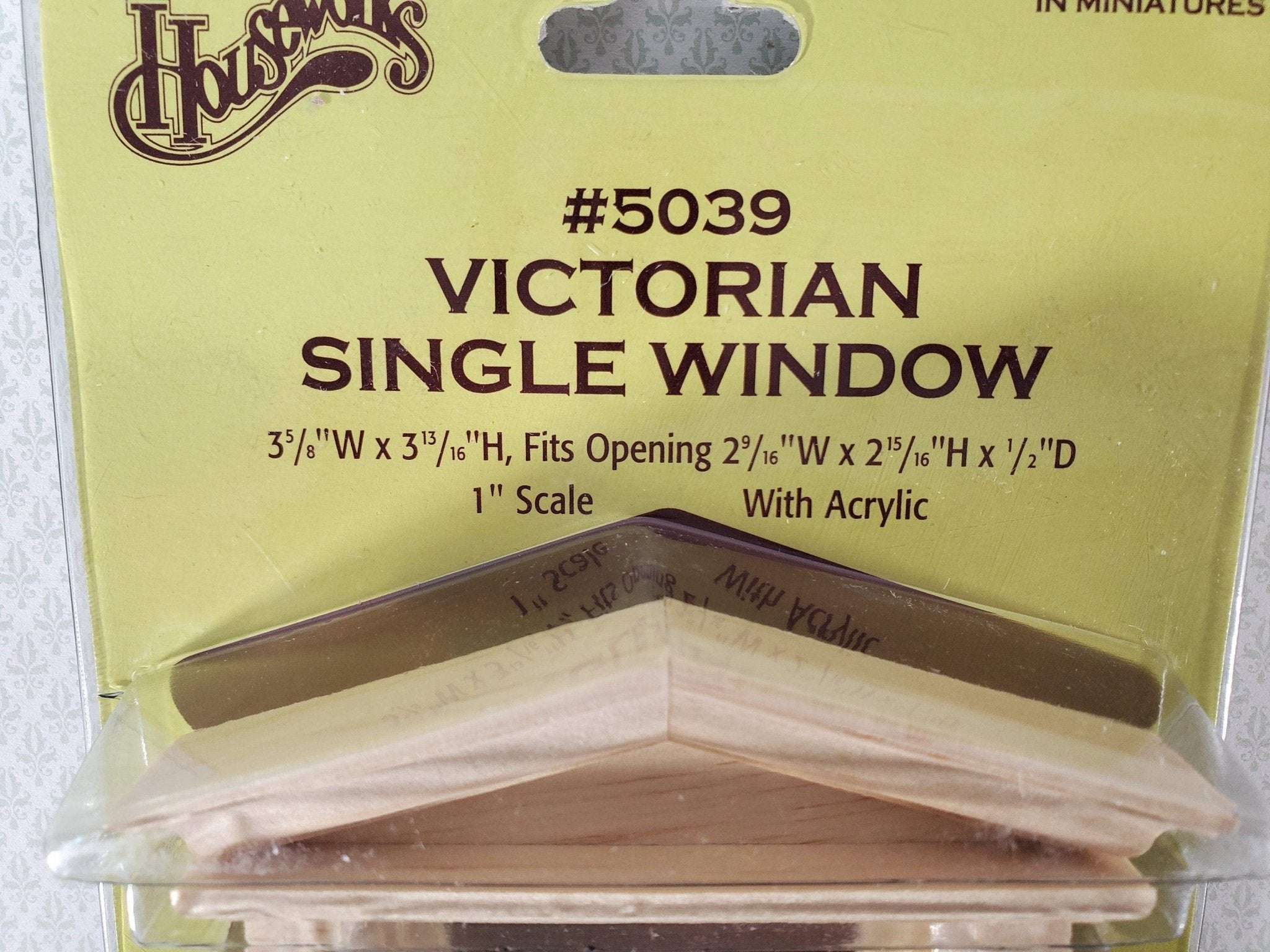 Dollhouse Window Single Square Victorian Style 112 Scale Houseworks