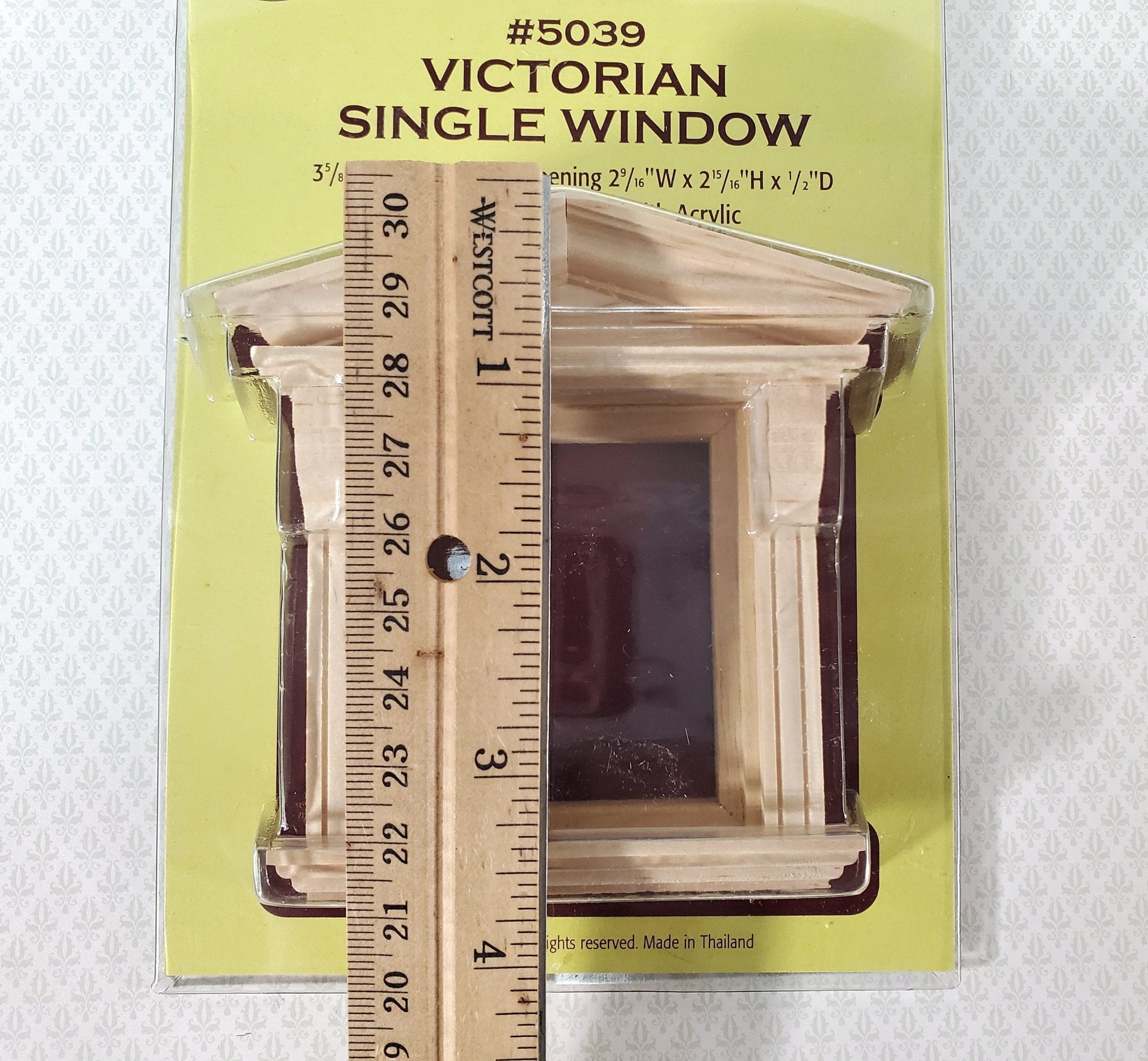 Dollhouse Window Single Square Victorian Style 112 Scale Houseworks