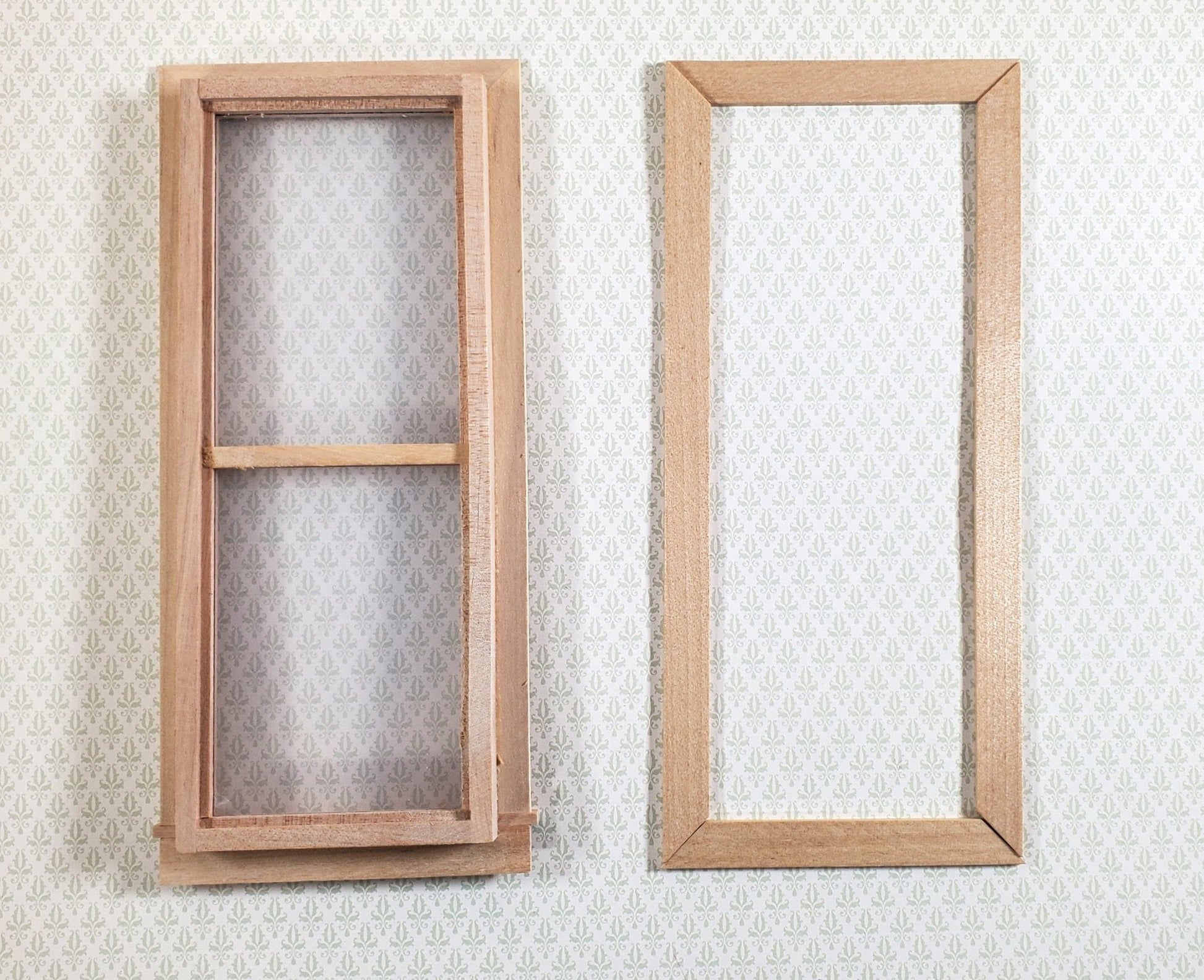 Dollhouse Window Tall Narrow Slim with Casing Trim 1:12 Scale Miniature CLA70118 - Miniature Crush