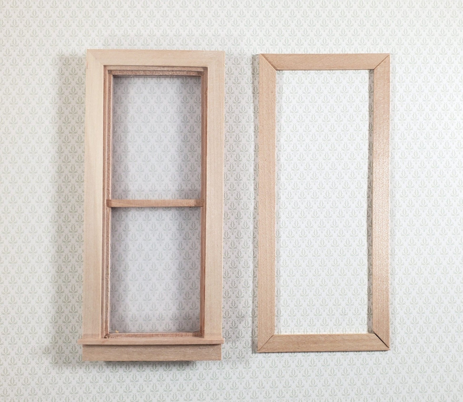 Dollhouse Window Tall Narrow Slim with Casing Trim 1:12 Scale Miniature CLA70118 - Miniature Crush