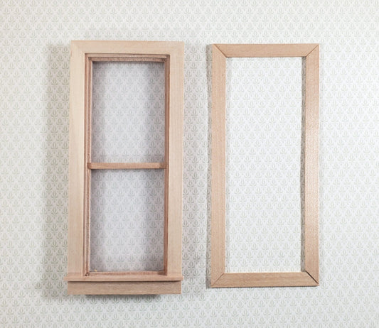 Dollhouse Window Tall Narrow Slim with Casing Trim 1:12 Scale Miniature CLA70118 - Miniature Crush