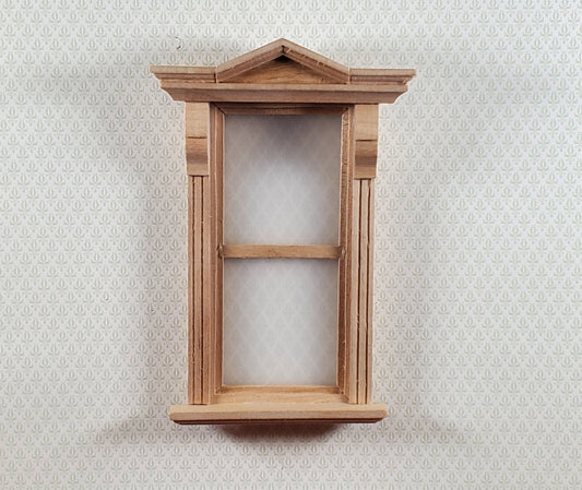 Dollhouse Window Victorian 1:12 Scale Miniature with Acrylic and Interior Trim - Miniature Crush