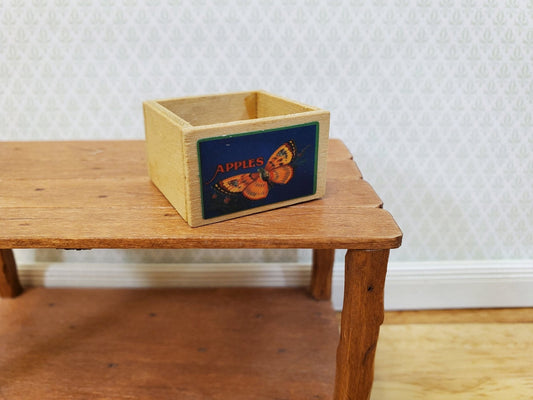 Dollhouse Wood Crate Apples Label for Fruits or Vegetables 1:12 Scale Miniature - Miniature Crush