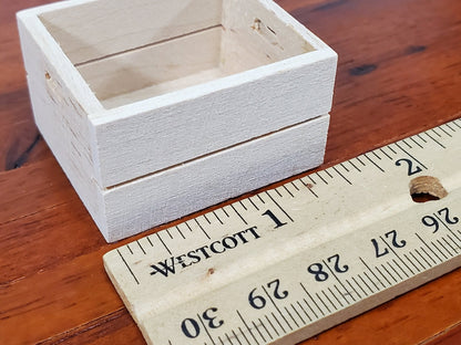 Dollhouse Wood Crates for Fruits or Vegetables Set of 3 1:12 Scale Miniatures - Miniature Crush
