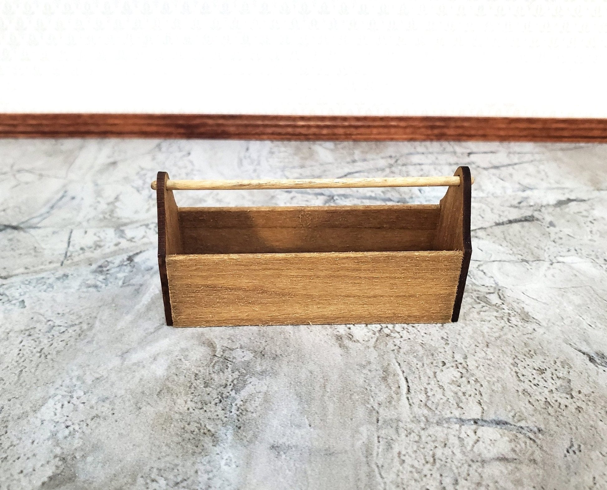 Dollhouse Wood Tool Box Extra Large Vintage Style Miniature Toolbox Sir Thomas Thumb - Miniature Crush
