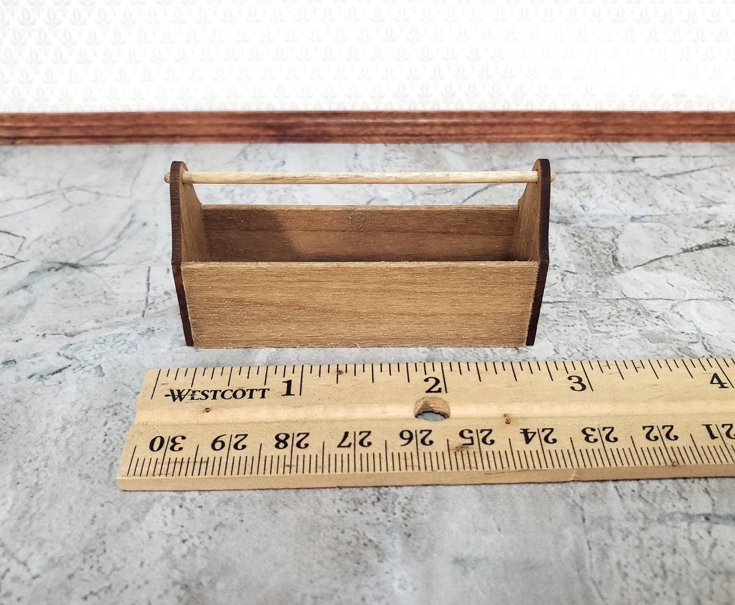 Dollhouse Wood Tool Box Extra Large Vintage Style Miniature Toolbox Sir Thomas Thumb - Miniature Crush