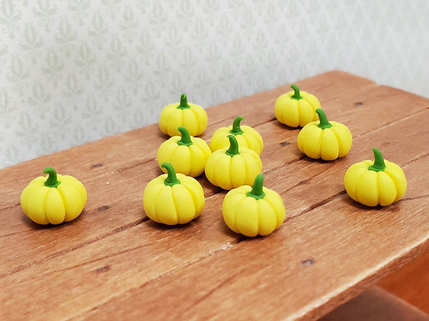 Dollhouse Yellow Squash Gourds Tiny Set of 10 Miniature Food Kitchen - Miniature Crush