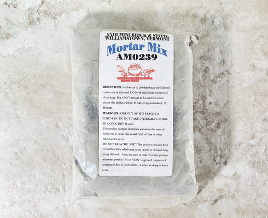Dry Mortar Grout Mix for Dollhouse Miniature Bricks Stone Tile by Andi Mini Brick 11 oz Gray - Miniature Crush