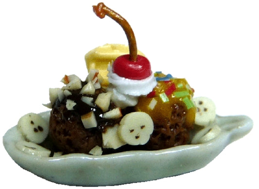 Dollhouse Sundae with Cherry 1:12 Scale Miniature Food Dessert Kitchen