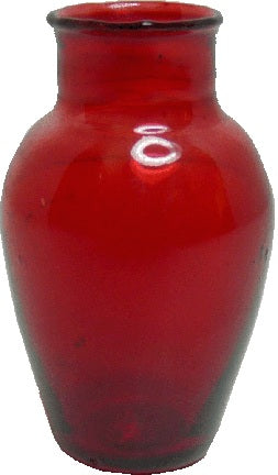 Dollhouse Red Glass Vase 1:12 Scale Miniature Decoration Flowers