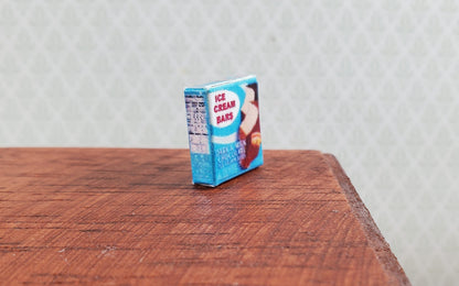 Dollhouse Ice Cream Bars Box Chocolate Vanilla 1:12 Scale Miniature Dessert Food