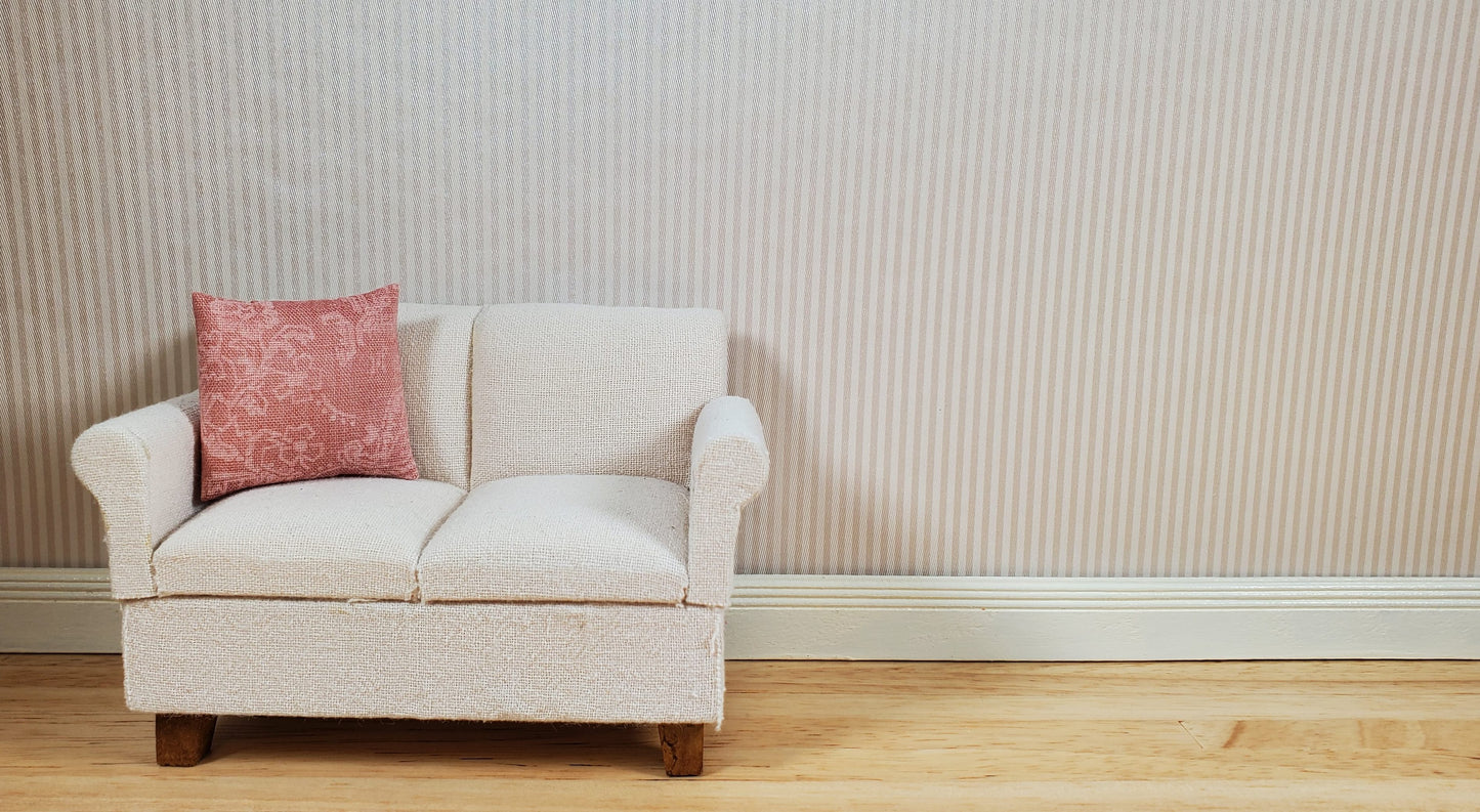 Dollhouse Wallpaper Narrow Beige Stripes 3 Sheets 1:12 Scale Miniature