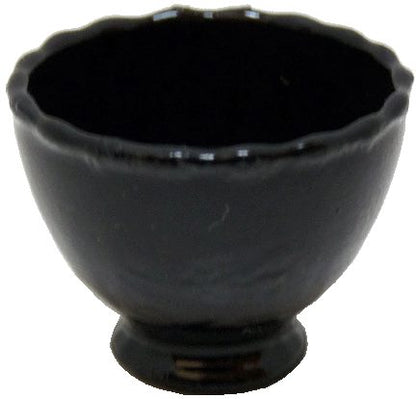 Dollhouse Black Flared Bowl 1:12 Scale Miniature Decor Halloween