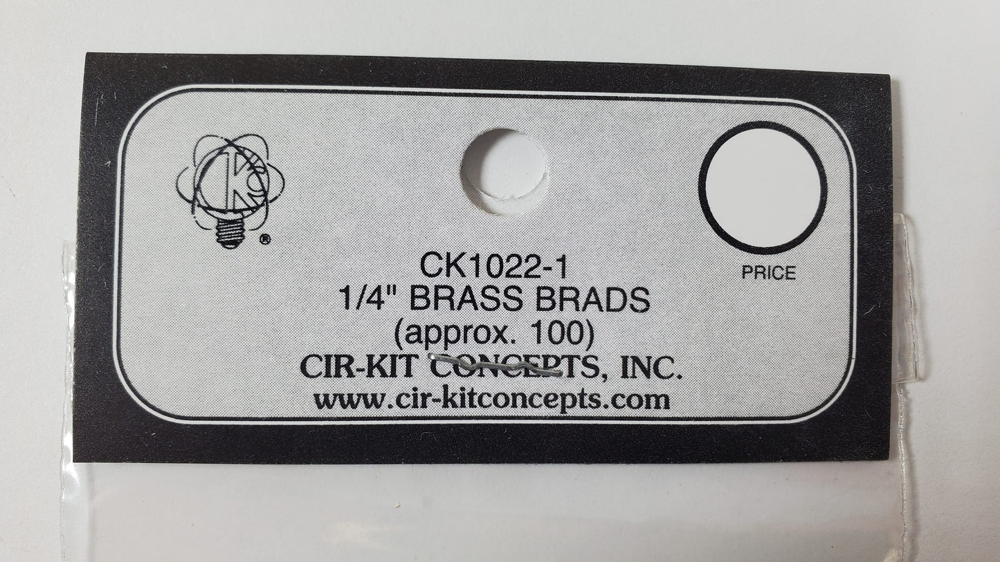 Brass Nails Brads Small Tiny Thin 1/4" Approx 100 Cir-Kit CK1022-1